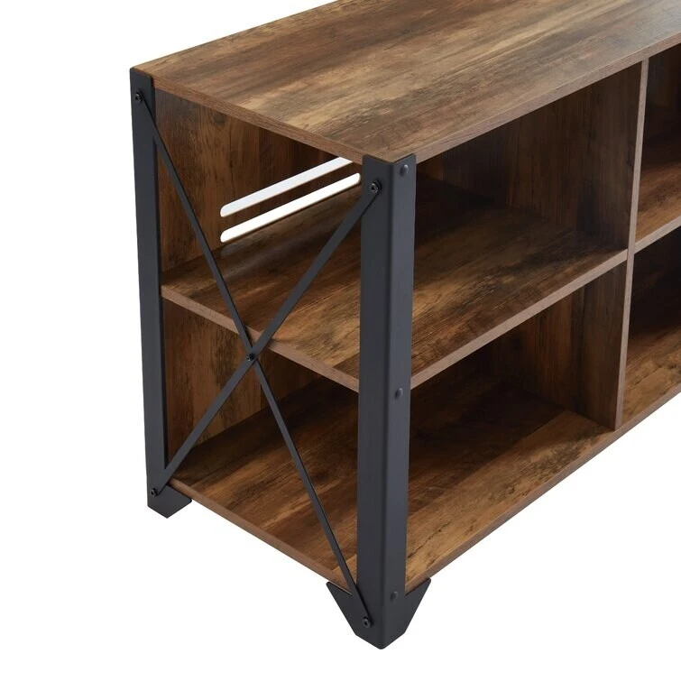 Wood Media Console TV Stand Entertainment Center