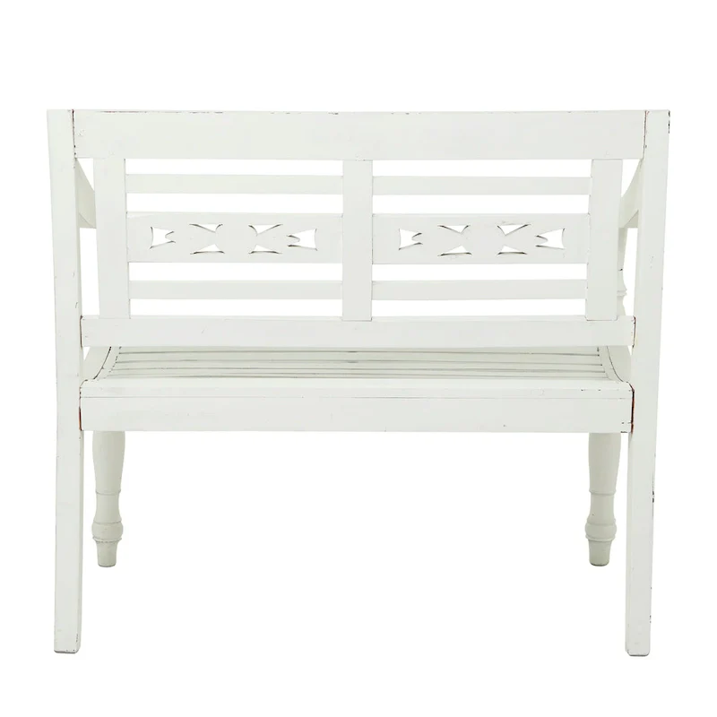 Wood Bench - White - 22Wx40Lx36H