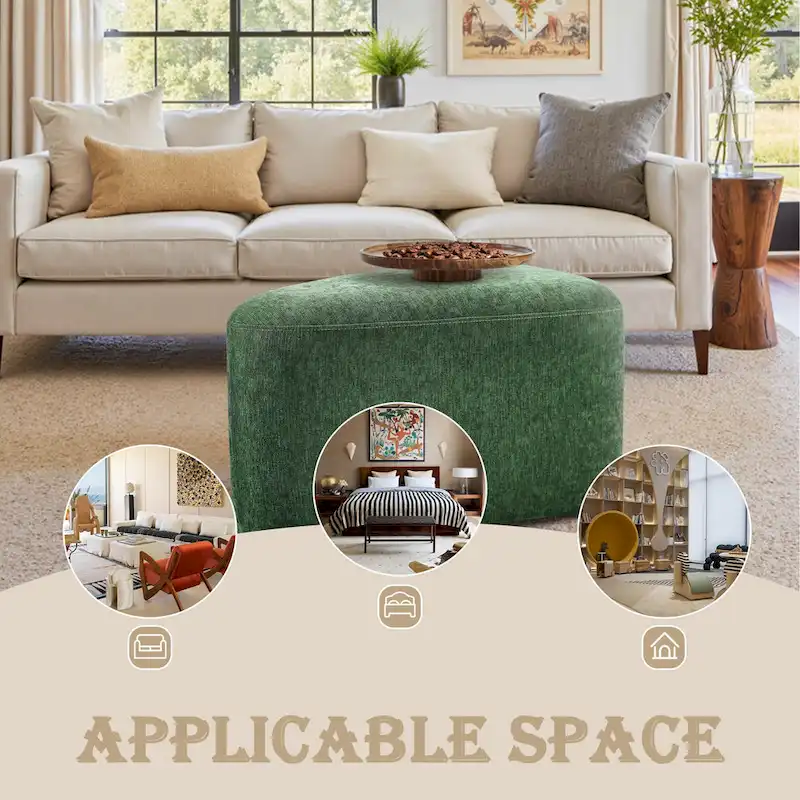 26 Footstools and Ottomans, Modern Fabric Pouf Ottoman