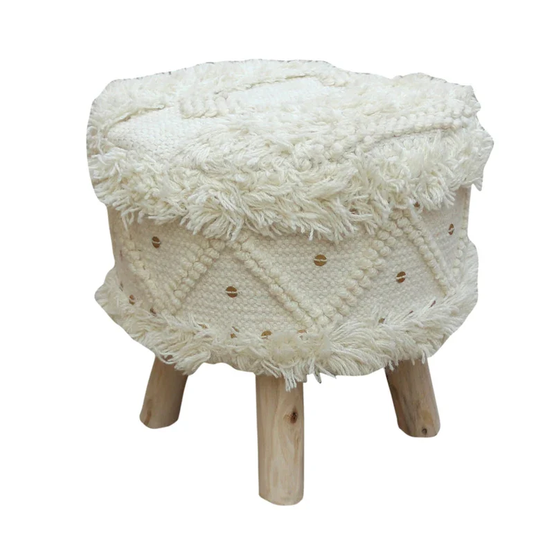 Roja Handcrafted Boho Fabric Stool by