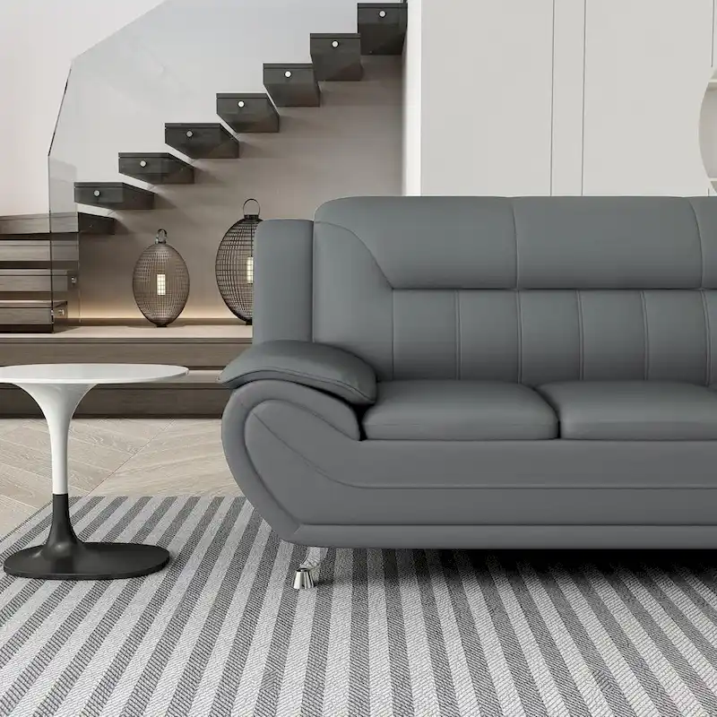 Sanuel 79.2 Faux Leather Pillow Top Arm Sofa