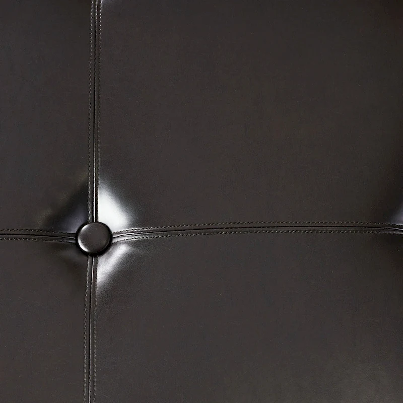 Darlington Espresso Bonded Leather Ottoman by Christopher Knight Home