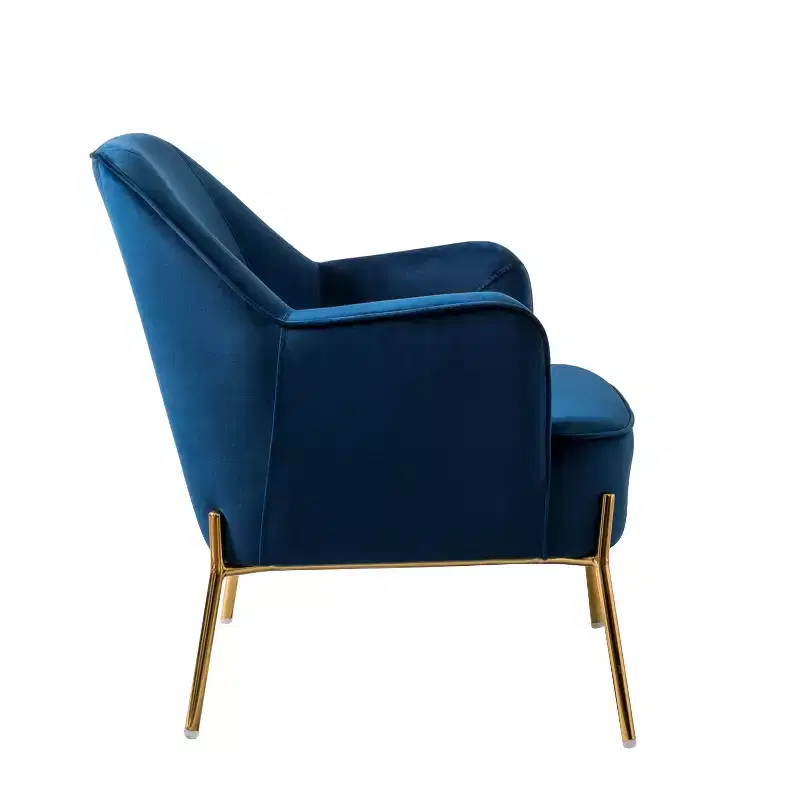 Odo Velvet Accent Comfy Living Room Arm Chair Upholstered Padded Seat Set of 2 | Karat Home