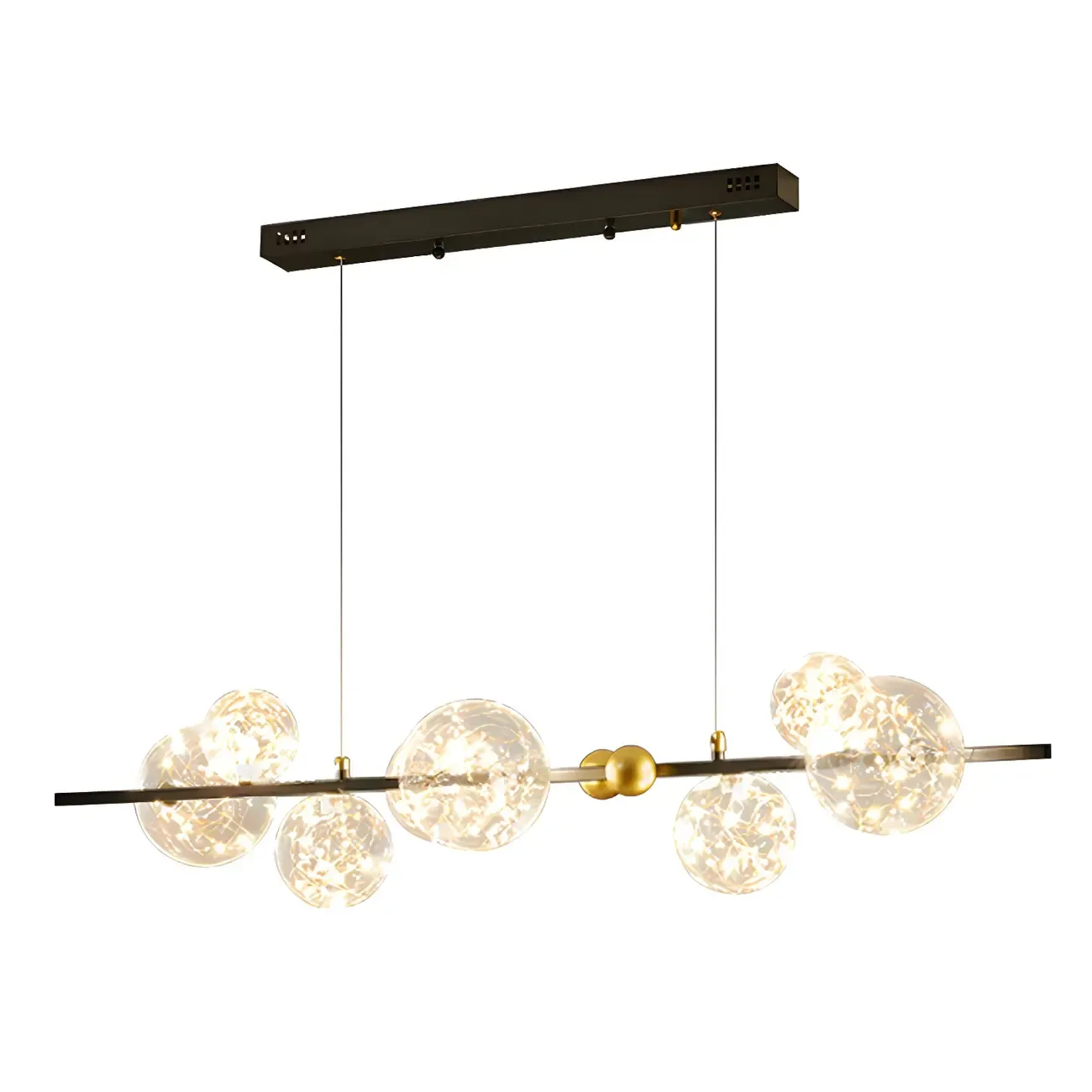 Dining Area Modern Glass 8-Light Globe Chandelier