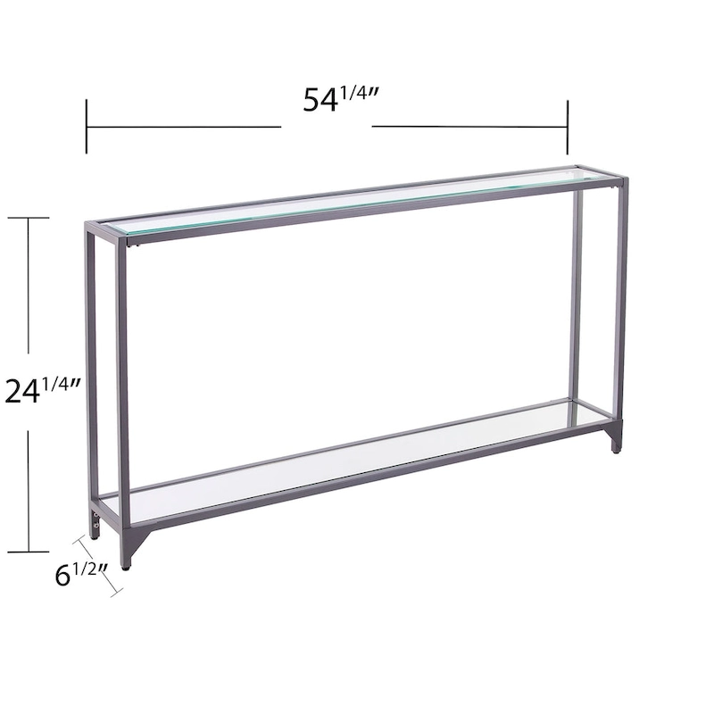 SEI Furniture Glenn Narrow Metal Console Table