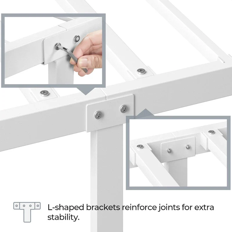 Yaheetech Metal Bed Frame Mattress Foundation with Slatted Bed Base