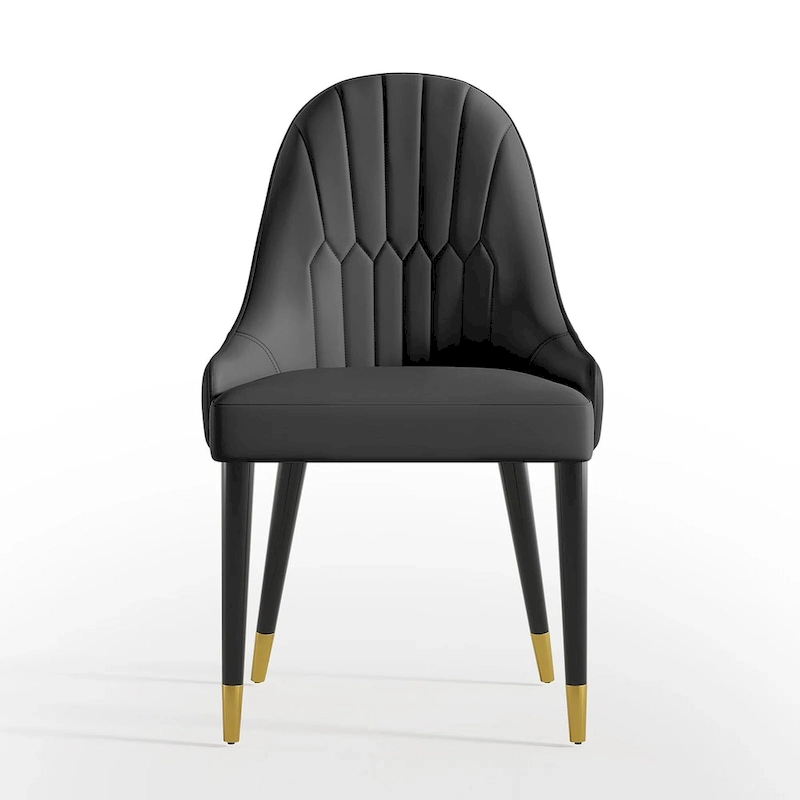 Dining Chair Modern Accent Chairs Faux Leather Side Chairs (Set of 4)