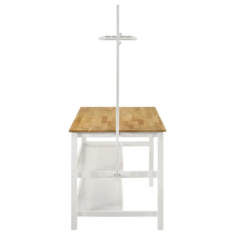 Prager Brown and White 3-piece Counter Height Table with Stools
