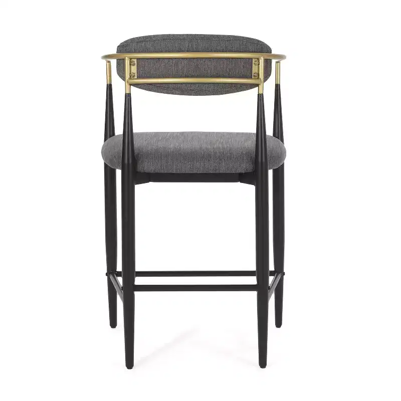 Christopher Knight Home Alger Modern Fabric Upholstered Iron 25 Inch Counter Stools (Set of 2)