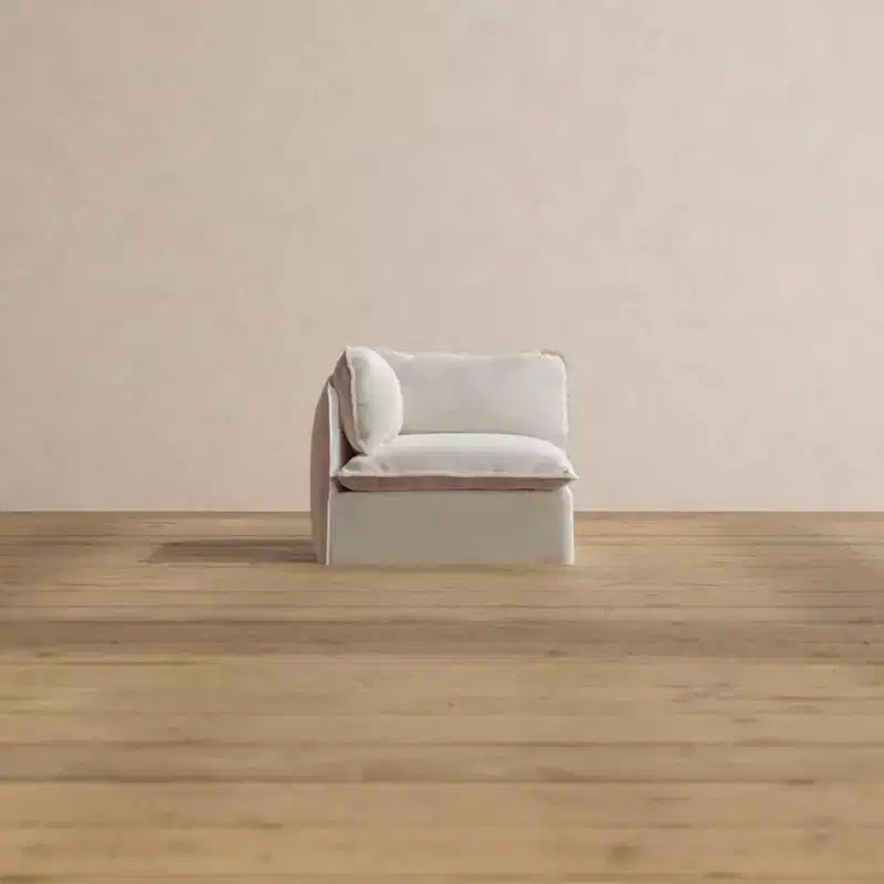 Upholstered Modular Left Arm Sectional Chair, Seats 1