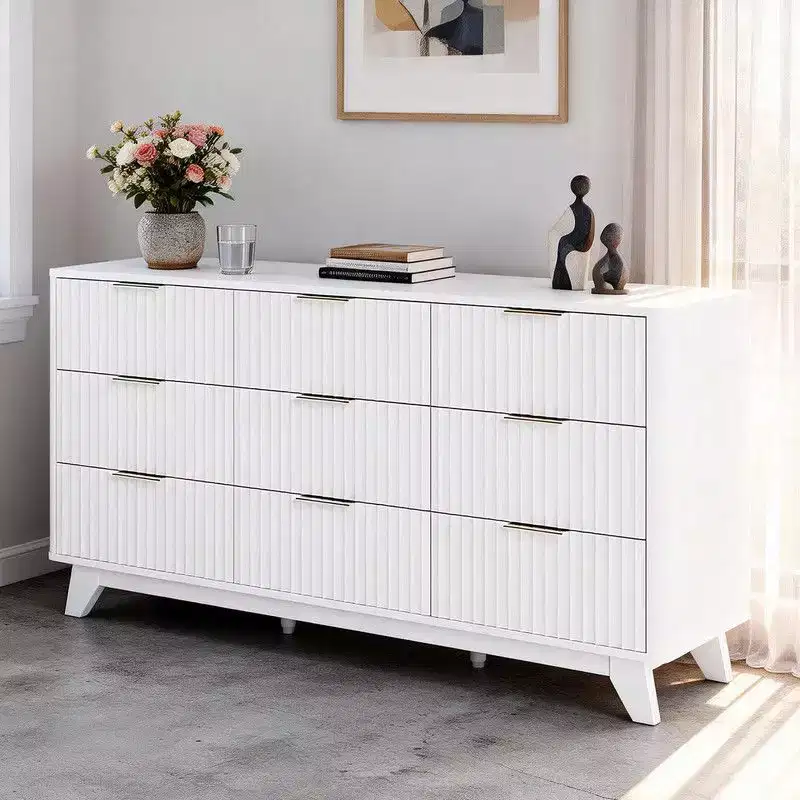 Karl Home 57In. 9 Drawer Grid Chest Dresser
