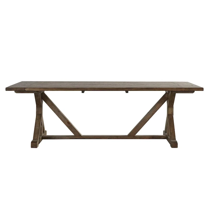 Paloma Rustic Reclaimed Wood Trestle Farm Table by