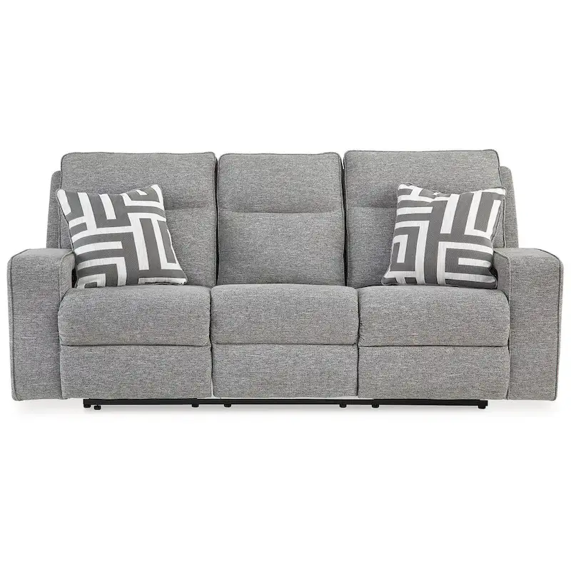 Power Reclining Sofa in Pewter, 88W x 43D x 42H Inches, Living Room Recliner Couch