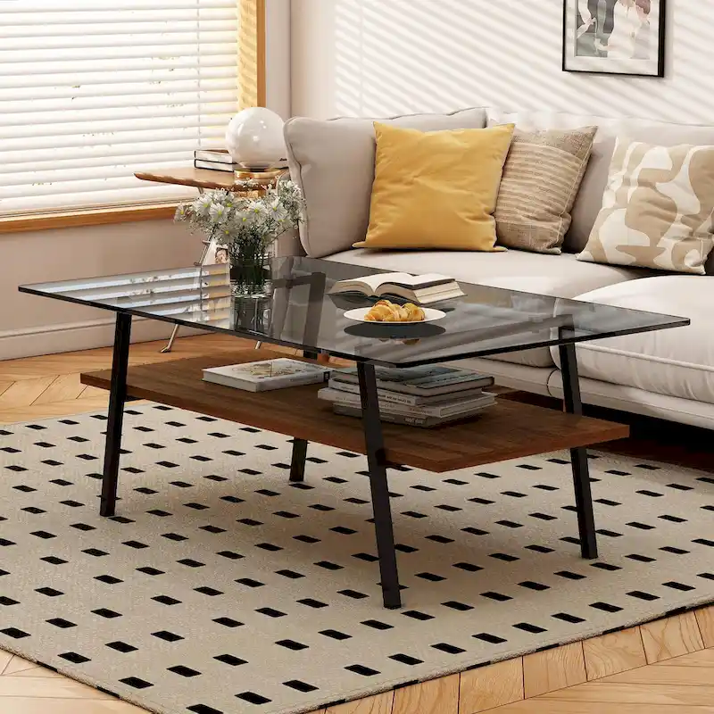 38.58 Rectangle Coffee Table with Modern Design