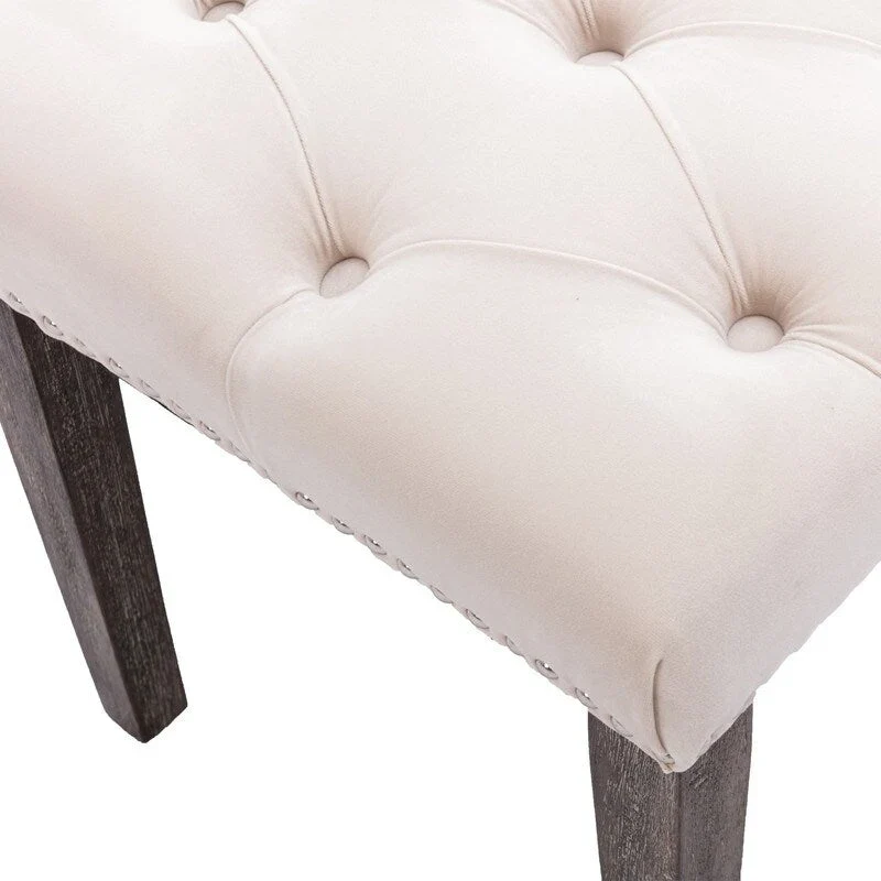 45.28L Velvet Upholstered Tufted Bench Ottoman