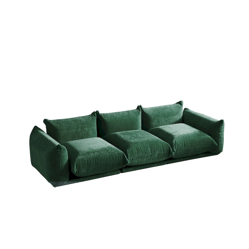 Chenille Fabric Modular Sectional Sofa Set with Ottoman