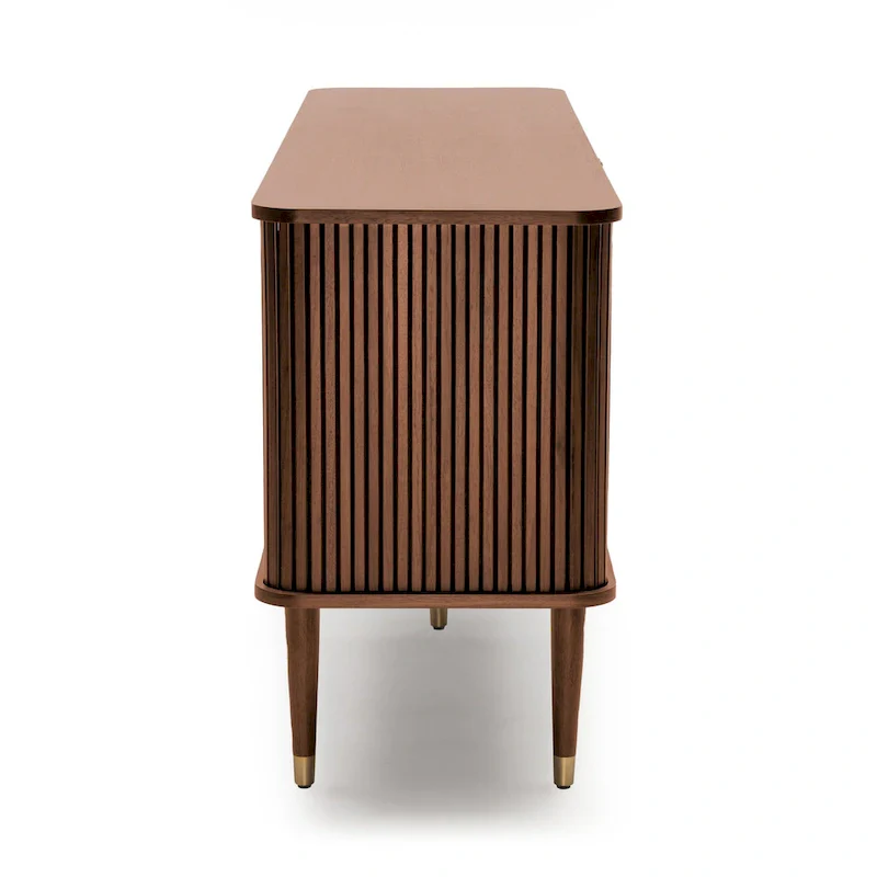 Studio London Walnut Wood Sideboard with 3 Drawer Mid Century Modern