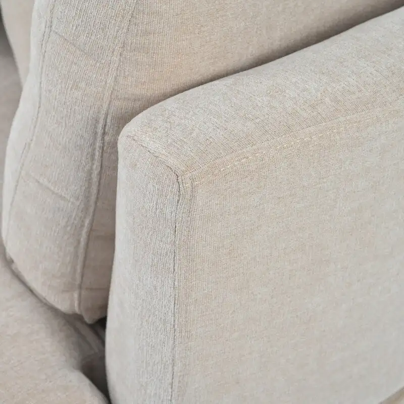 Modern Cushioned Combination Sofas with 3 Pillows and Curved Seat