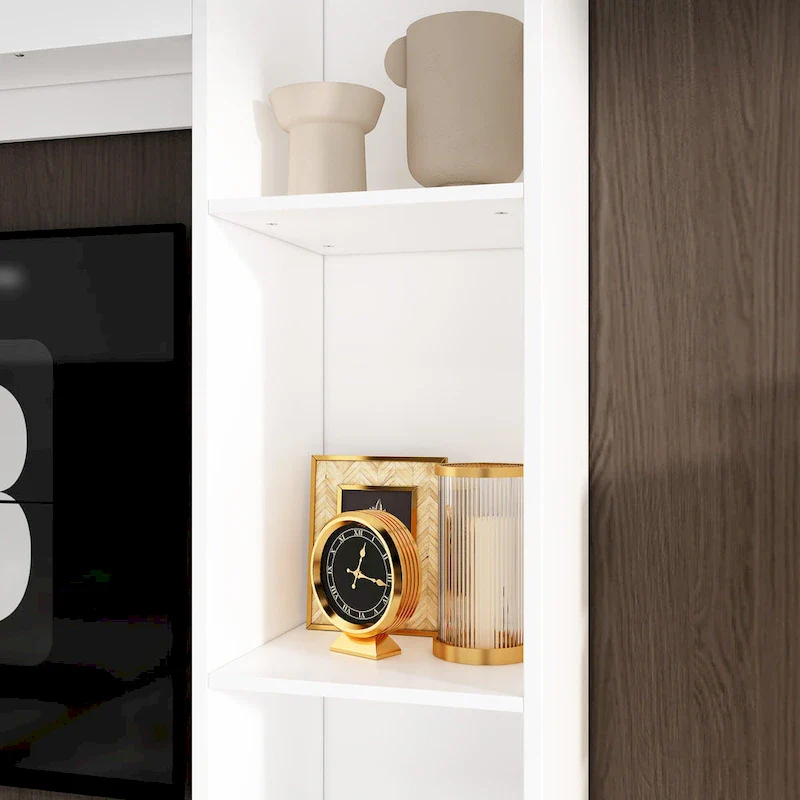 TV Stand/Electric Fireplace Ensemble Cozy Stylish Living Room Solution