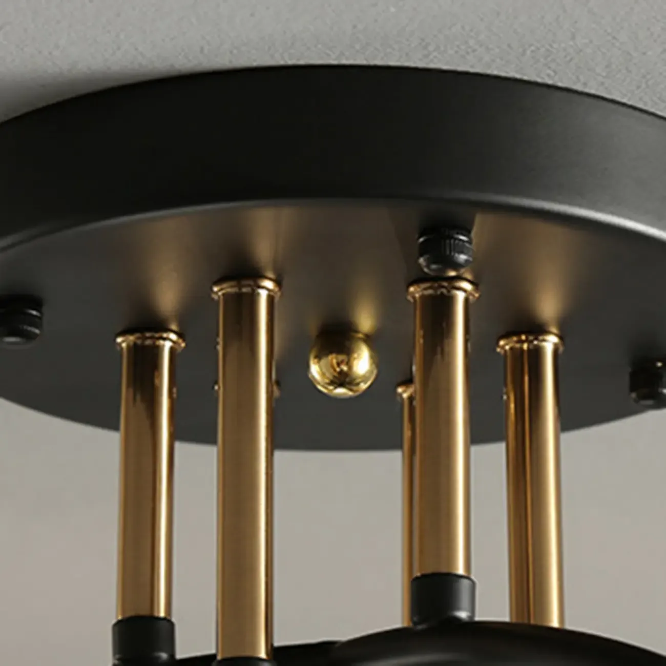 Modern Smoke Grey Glass Sphere Semi Flush Ceiling Light