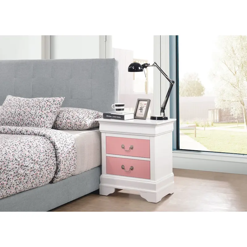 2-drawer Wooden Nightstand