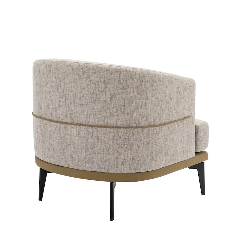 Modern Two-tone Barrel Fabric Chair