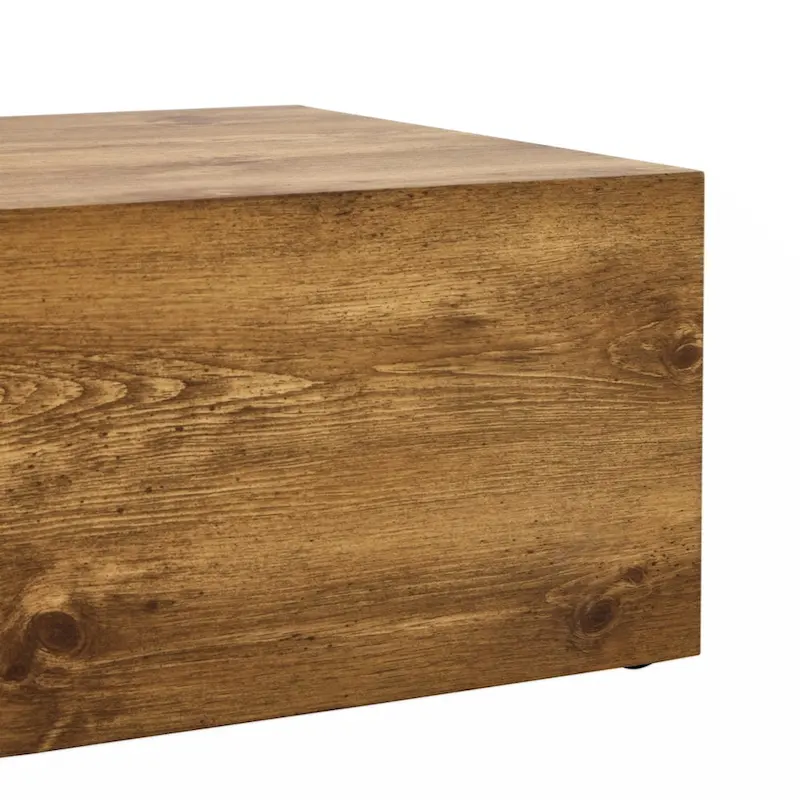 Modern Coffee Table, MDF with Wood Grain & Marble-Inspired Pattern, Easy Assembly, 10-15 Min