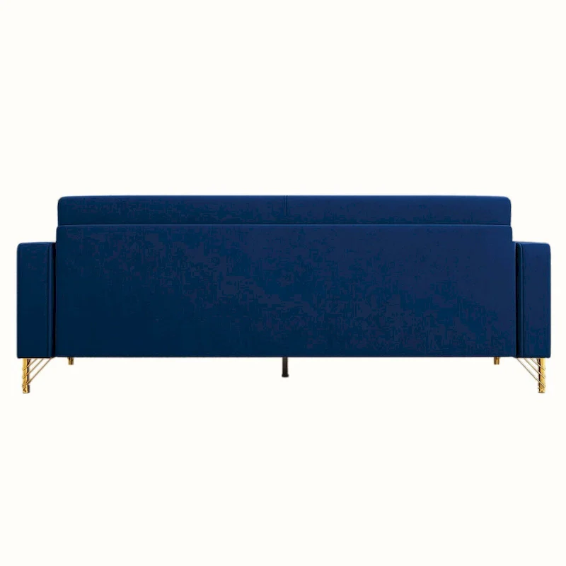 Modern Tufted Velvet Loveseat Upholstered Sofa with Removable Cushions and Pillows - 85.63 in.D x 30.31 in.W x 30.51 in.H