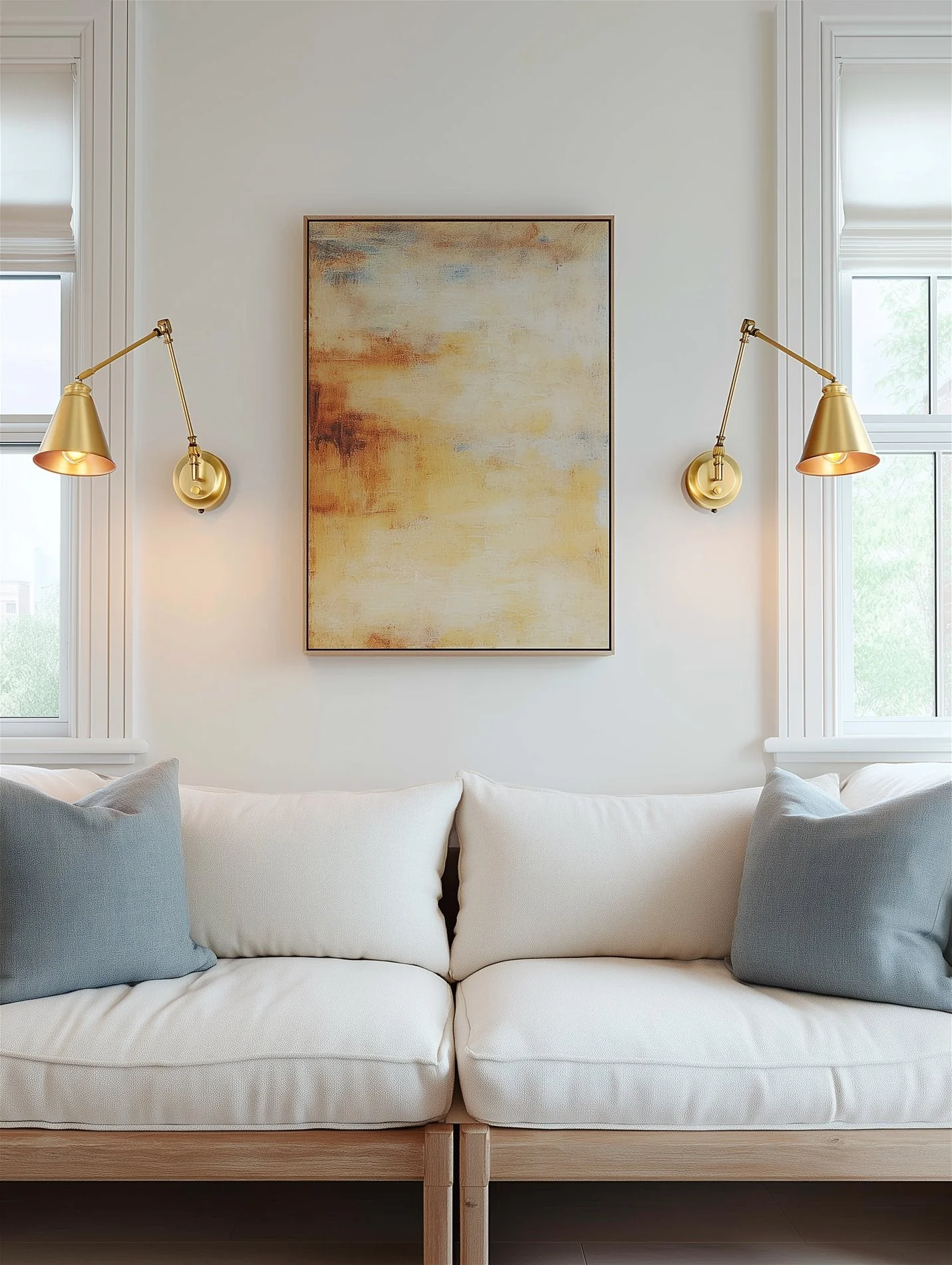 Ellis 18 Vintage Industrial Swing Arm Wall Lamp, 2-Pack