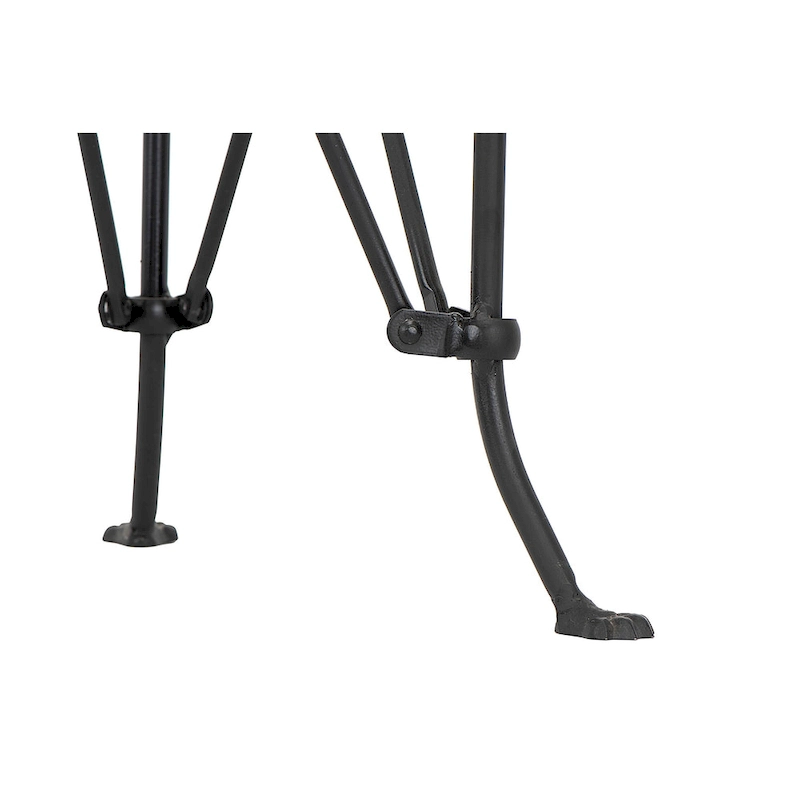 Round Metal Side Table with Claw Feet