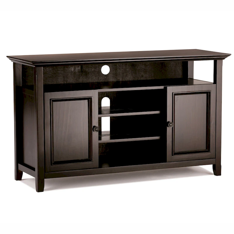 WYNDENHALL Halifax 54 inch Wide Solid Wood Transitional TV Stand - 54 W x 18.9 D x 31.9 H