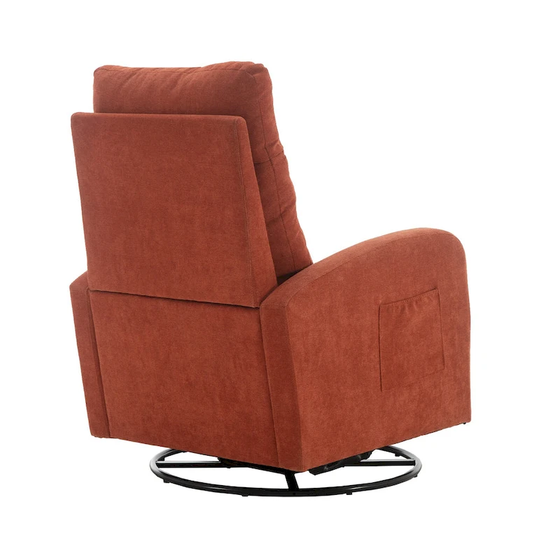 Upholstered Swivel Glider Rocking Chair