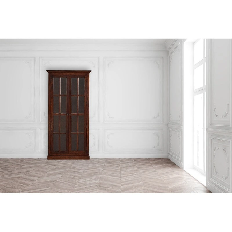 Tall Cherry Glazed Cabinet