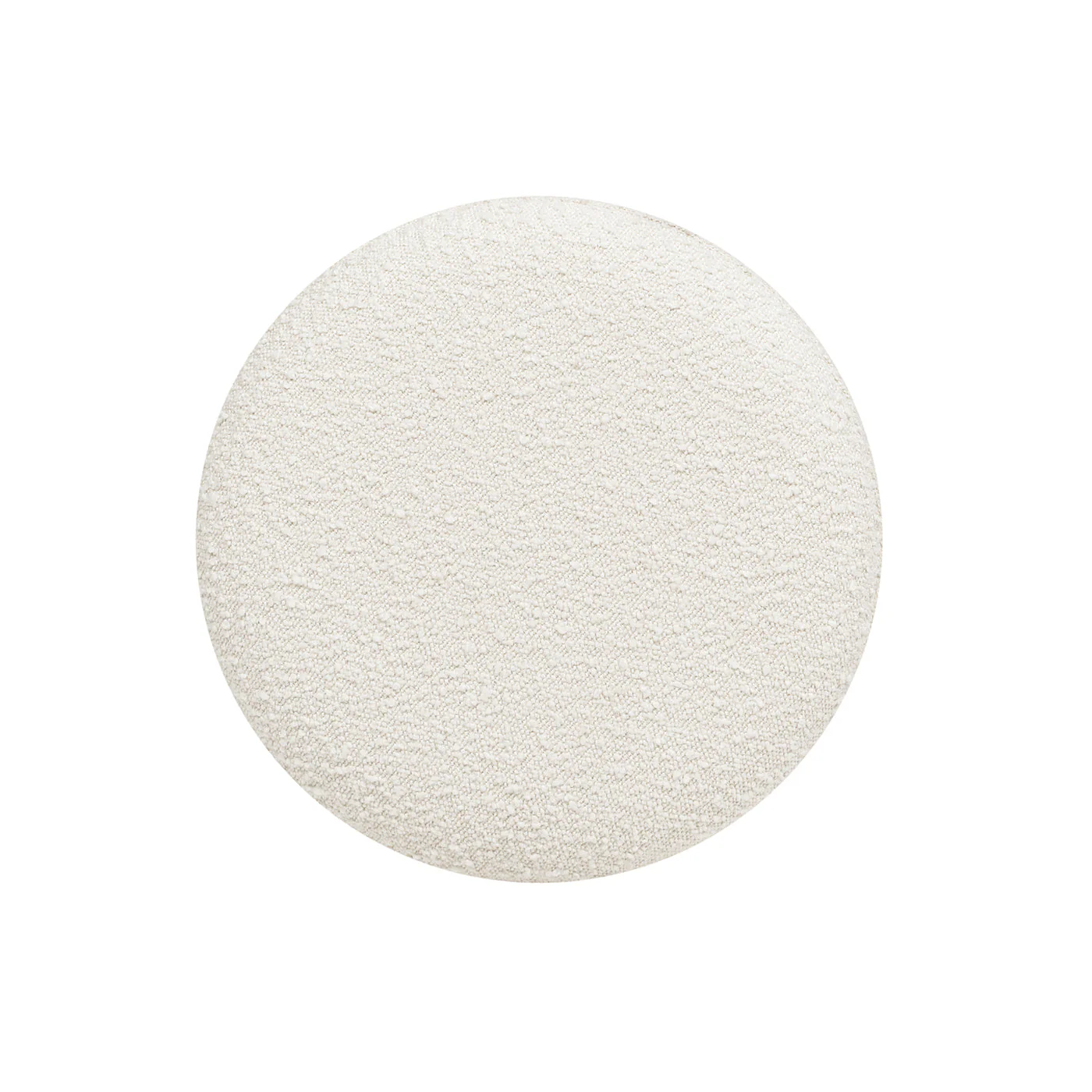 Walker Edison | Bali 18.5' Round Upholstered Ottoman with Natural Wood Base