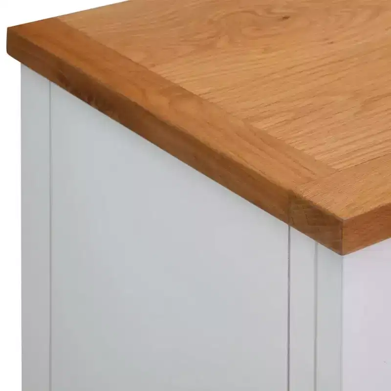 vidaXL Sideboard 35.4x13.2x32.7 Solid Oak Wood
