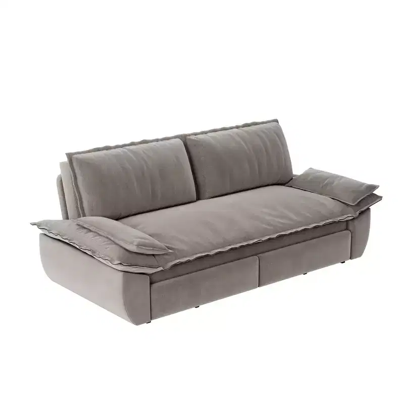 Whisen 3-in-1 Queen Velvet Sleeper Pull Out Sofa Bed, Convertible Loveseat Sofa Couch