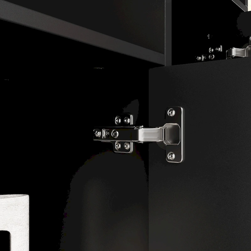 Entertainment Hub w/Fireplace Insert Compatibility Sleek Media Center