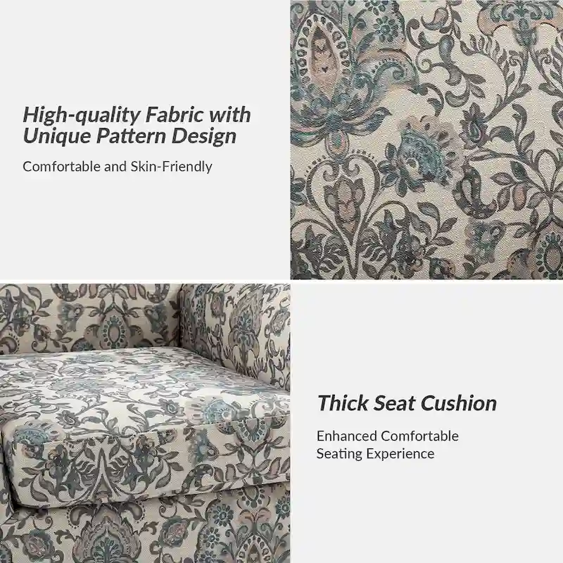 Wooden Upholstery Armchair with Nailhead Trims