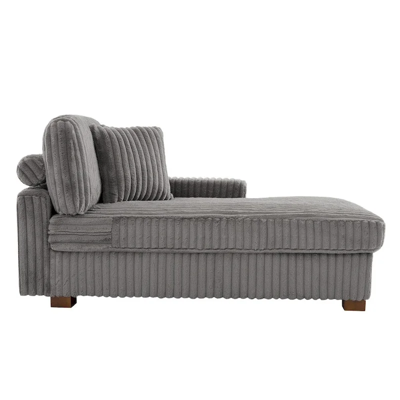 Upholstered Chenille Velvet L Shaped Couch Modular Sofa With Chaise Lounge