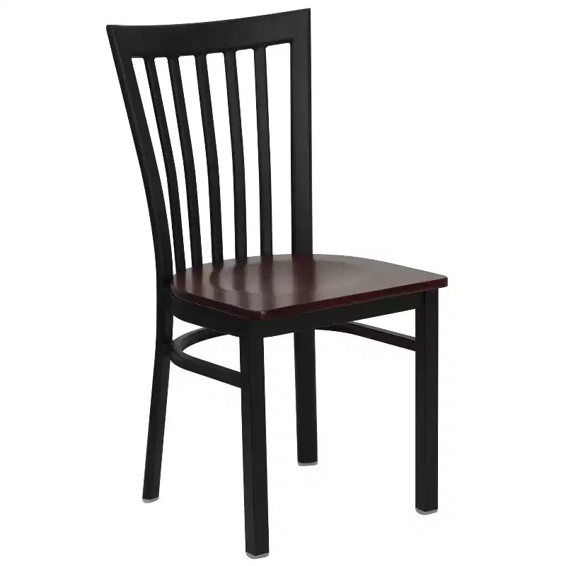 Flash Furniture Black School House Back Metal Restaurant Chair