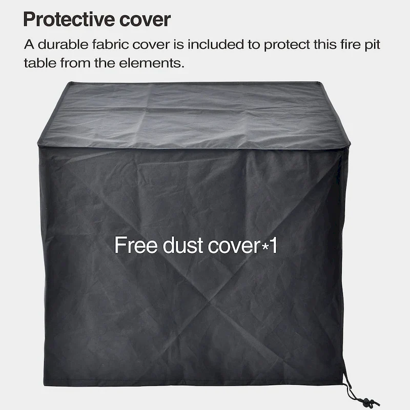 OVIOS Grey Wicker 6-piece Patio Furniture Set With 30  Fire Pit