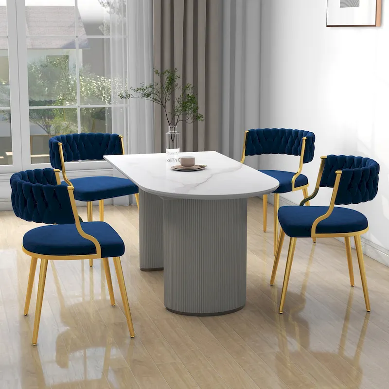 Modern Velvet Dining Chairs Set of 4
