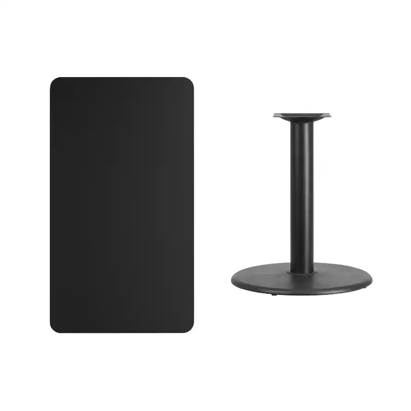 Emma and Oliver 24x42 Rectangular Laminate Table with 24 Round Table Base