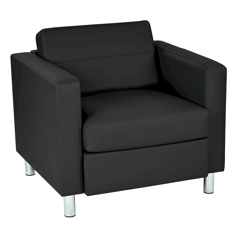 Pacific Arm Accent Chair with Chrome Legs