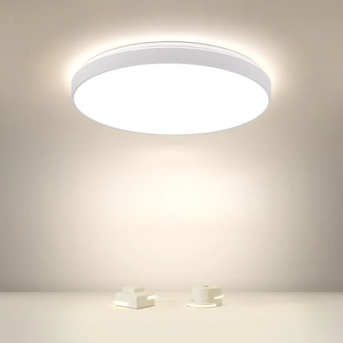 Stylish Circular Acrylic Flush Ceiling Light in Multi Dimming