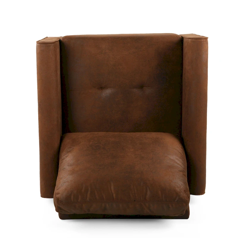 Modern 31 Microfiber Club Chair with Tapered Legs and Thick Seat Cushions