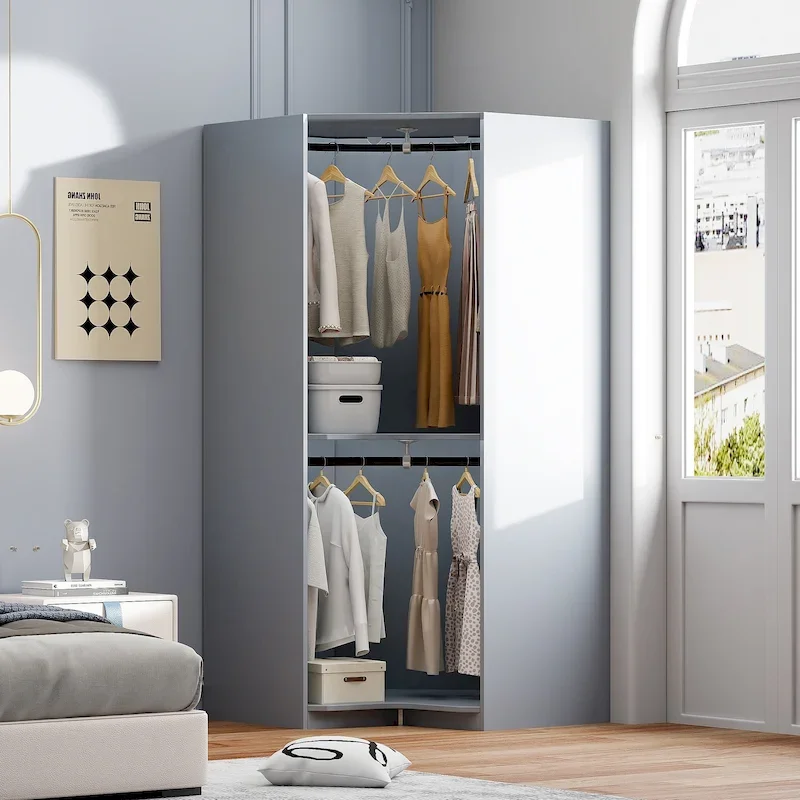 Polygon Corner Wardrobe with 2-Doors
