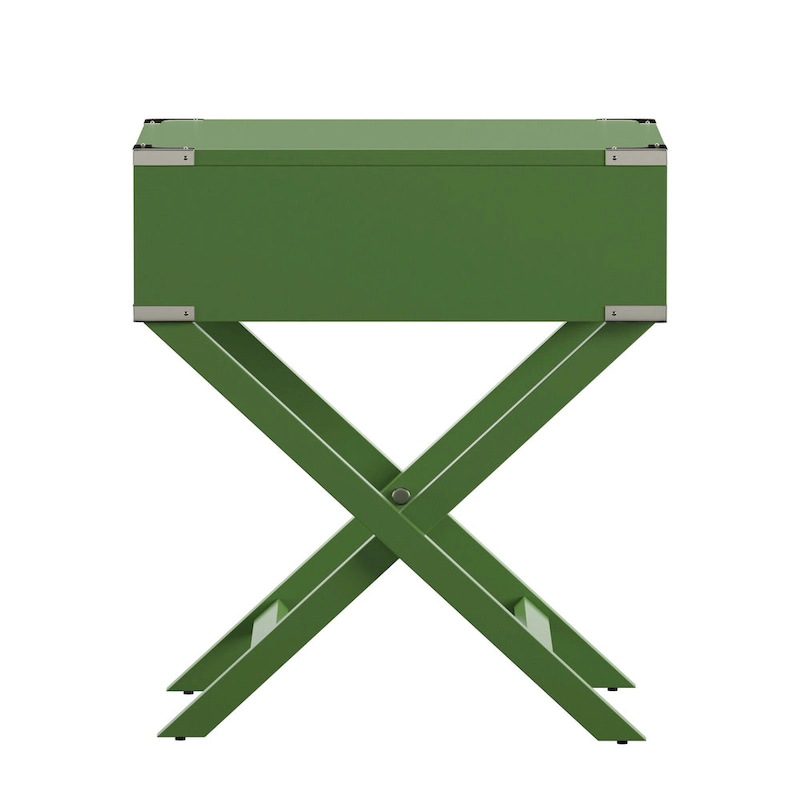 Kenton II X Base Wood Accent Campaign Table iNSPIRE Q Modern