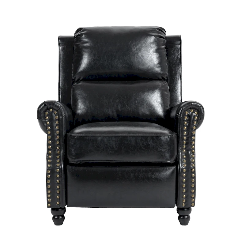 Manual Glider Pushback Recliner Chairs with Nailhead Trim