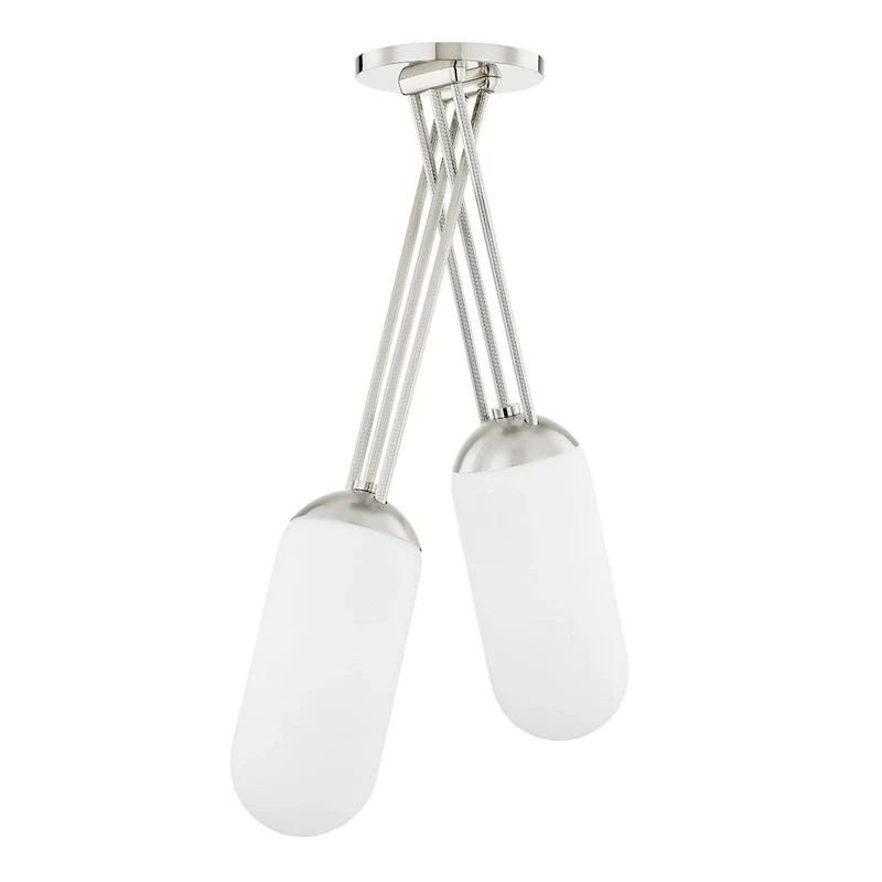 Hudson Valley Palisade 2-Light Pendant with Opal Matte Glass Shade